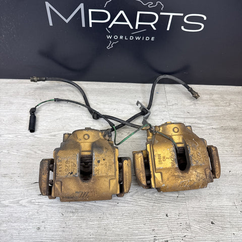 01-06 E46 M3 Front Brake Calipers Left Right Pair Set Yellow