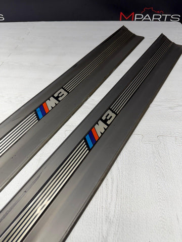 96-99 BMW E36 M3 Coupe / Convertible Door Sills Trims Pair Grey OEM