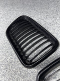 BMW 97-99 E36 M3 Front Kidney Grilles Gloss Black Set
