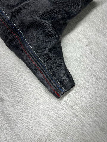 01-06 BMW E46 M3 EMERGENCY PARKING E BRAKE LEATHER BOOT TRI STITCH