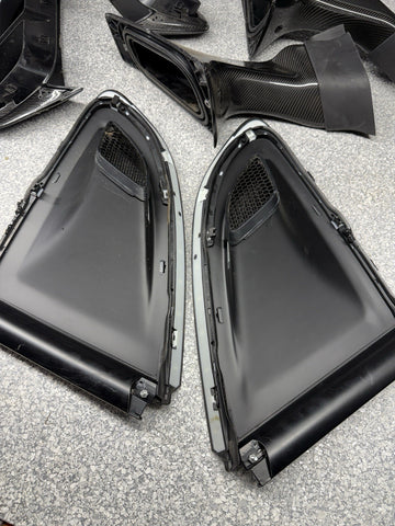 OEM Porsche 718 Cayman 982 GT4RS Weissach Carbon Air Intake Trims Set 982853990