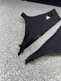 01-06 BMW E46 330CI M3 Coupe Rear C Pillars Trims Panels Black Pair OEM *Cracked