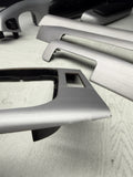 01-06 BMW E46 M3 Coupe Interior Armrests Trim Set Brushed Aluminum *Tab