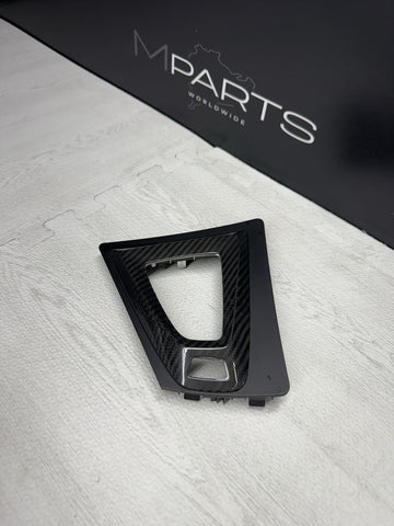 15-20 BMW F80 F82 F83 M3 M4 Center Dome DCT Shifter Plate + Carbon Fiber Overlay
