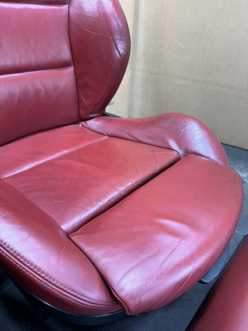 BMW E46 M3 01-06 Coupe Imola Red Nappa Leather Interior Seats Panels Set OEM