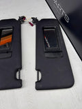 09-13 BMW M3 E92 Coupe Front Left and Right Sun Visor Black Set Pair OEM