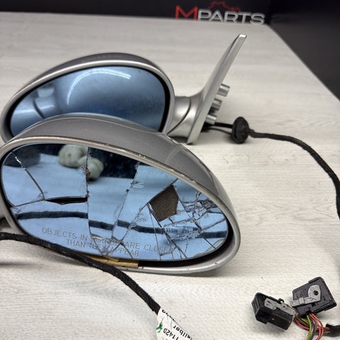 01-06 BMW E46 M3 Side View Door Mirrors Pair Titanium Silver *Notes*