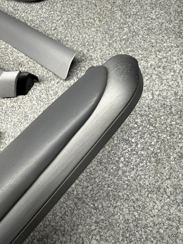 01-06 BMW E46 M3 Coupe Interior Armrests Trim Set Brushed Aluminum *4 Tabs