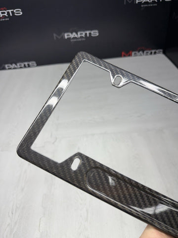 LICENSE PLATE FRAME BRACKET MOUNT HOLDER REAL CARBON FIBER