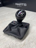 19-20 OEM BMW F87 M2 Manual Transmission Shifter Knob Leather Tri Stitch Boot
