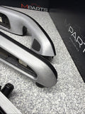 01-06 BMW E46 M3 Brushed Aluminum/Black Door Trim Armrests Front Rear Coupe