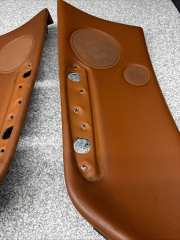 01-06 BMW E46 M3 Convertible Door Upper Arm Rest Armrest Pads Cinnamon