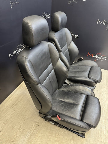 06-10 BMW E63 M6 Front Merino Black Leather Heated Left Right Sport Seat Set OEM