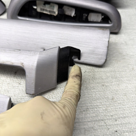 01-06 BMW E46 M3 Convertible Interior Armrests Trim Set Brushed Aluminum *Notes*