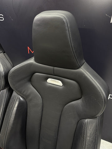 OEM 15-18 BMW F80 M3 FRONT LEATHER SEAT SEATS CUSHION INTERIOR BLACK