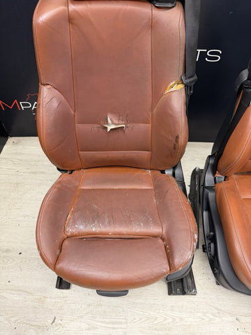 01-06 BMW E46 M3 Convertible Interior Front Heated Seats Cinnamon *Notes*