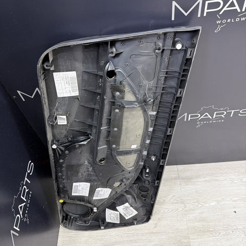 01-06 BMW E46 M3 FRONT PASSENGER RIGHT SIDE DOOR PANEL CARD BLACK OEM
