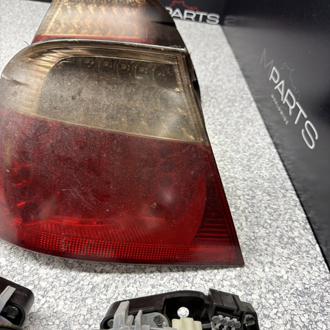 BMW E46 M3 01-06 Convertible LED Tail Lights Red Tinted Trunk Outers Inners