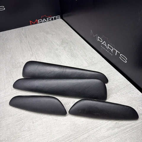01-06 BMW E46 M3 Convertible Door Upper Arm Rest Armrest Pads Black *Notes*
