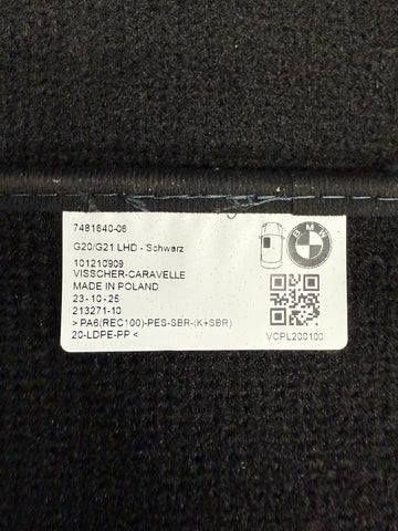 19-22 BMW G20 G80 330 M3 OEM Factory Floor Mats Set 7481640-06