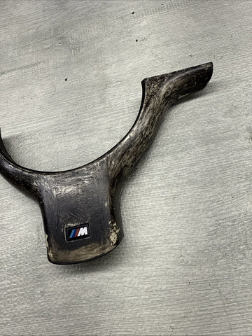 OEM 01-06 BMW E46 M3 Lower Steering Wheel Trim Cover Plate *Very Scratched