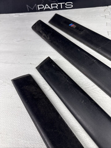 BMW E36 M3 Sedan 1992-1998 Black Door Mouldings Trims Set OEM