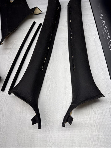 01-06 BMW E46 M3 Coupe Front A B C Pillars Black Original OEM Set *Peeling