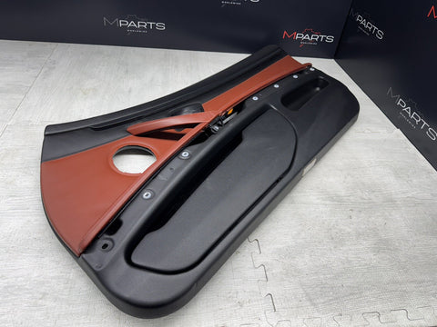 08-13 BMW E92 M3 Original Fox Red Interior Front Right Passenger Door Card Panel