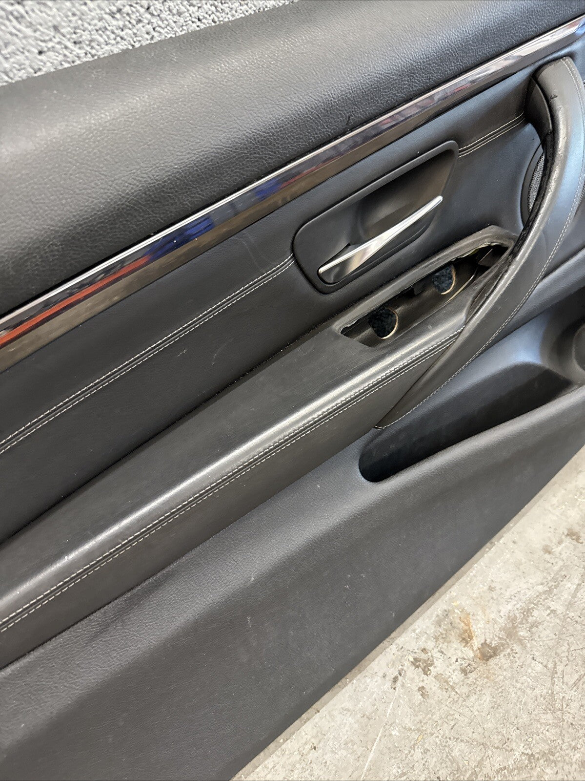 15-20 BMW F82 F83 M4 S55 Front Left Driver Black Leather Door Card