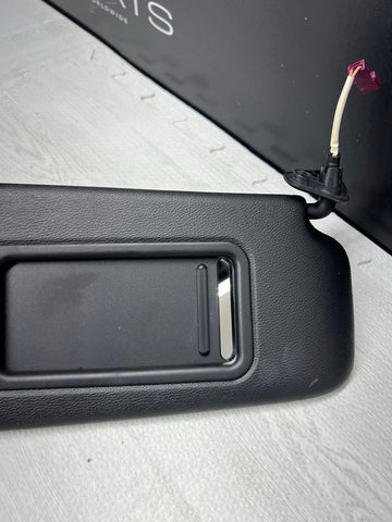 08-13 OEM BMW E92 328 335 M3 Coupe Right Passenger Sun Visor Black Vinyl