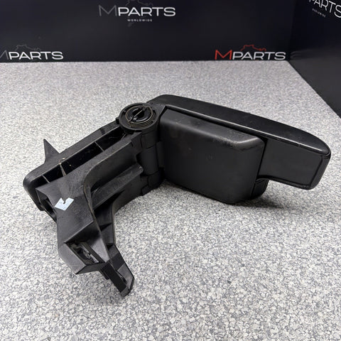 01-06 BMW E46 M3 Center Console Armrest Arm Rest Black Leather *Crease*