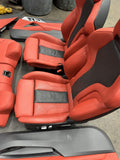 BMW 21-23 G82 M4 Coupe OEM Complete Front Rear Seats Fiona Red Leather Panels