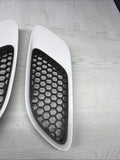 08-13 BMW E90 E92 E93 M3 Hood Scoops Space Pair 8042978 Alpine White
