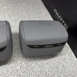2001-2006 BMW E46 M3 Convertible Grey Rear Headrests Head Rests Pair OEM *Tabs*