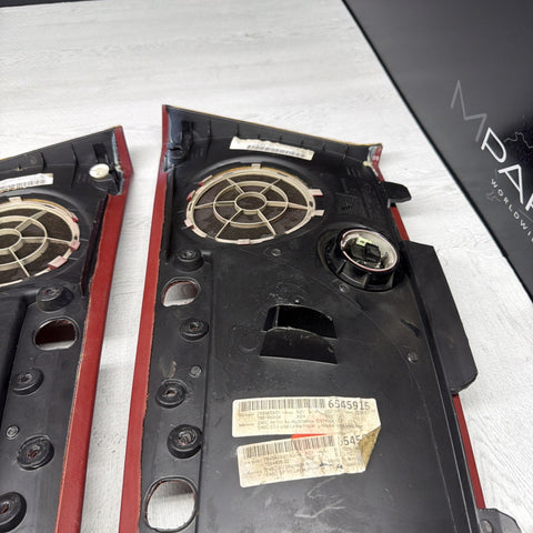 01-06 BMW E46 M3 Convertible Rear Left Right Door Cards Panels Trims Imola Red