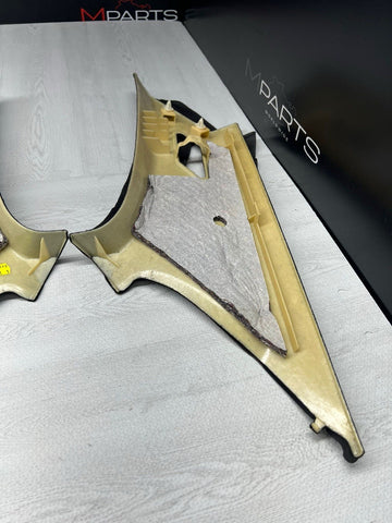 BMW E46 330CI M3 Coupe Rear C Pillars Trims Panels Black Pair OEM *Peeling