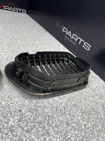 BMW 01-06 E46 M3 Front Kidney Grilles Gloss Black Set
