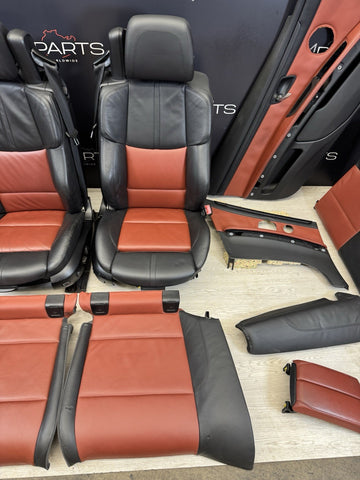 08-13 BMW E93 M3 OEM Complete Convertible Interior Seats Fox Red Black *Notes*