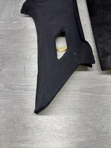 2001-2006 BMW M3 E46  Coupe Pair C Pillar Cover Trim Rear Cloth - DAMAGED CRACK