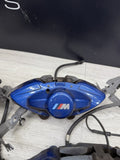 OEM BMW F80 F83 M3 M4 Front Rear 380/370mm Brake Calipers SET Brembo Blue 54k