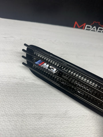 01-06 BMW E46 M3 Gloss Black Left Driver Fender Vent Grille Grills Trim