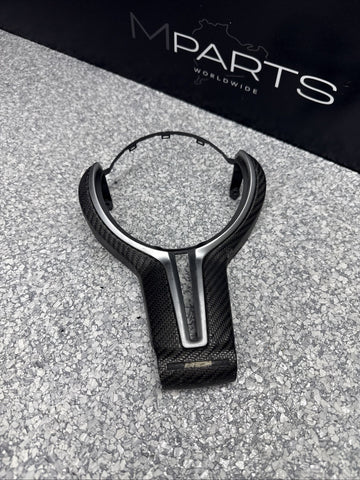 15-21 BMW M2 M3 M4 F87 F80 F82 F83 STEERING WHEEL DRY CARBON TRIM COVER