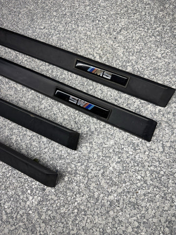 BMW E36 M3 Sedan 1992-1998 Black Door Mouldings Trims Set OEM
