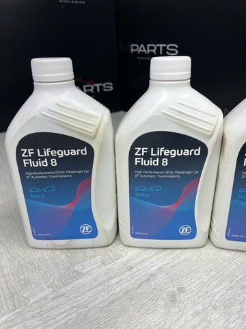 (4) ZF Lifeguard 8 Transmission Fluid 1 Liter Jug Jugs Bottles ZF8HP45 8HP50/70