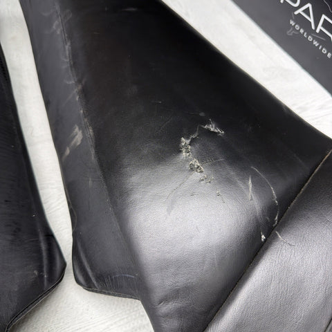 01-06 BMW E46 M3 Coupe Rear Seat Backrest Side Bolster Pair Black Napa OEM *Rip*
