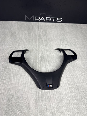 08-13 BMW E90 E92 E93 M3 Lower Steering Wheel Trim Cover Plate Black