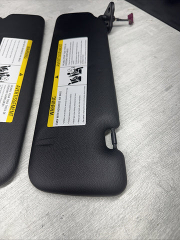 07-13 OEM BMW E88 E93 128 328 335 M3 Convertible Sun Visor Black Pair SET
