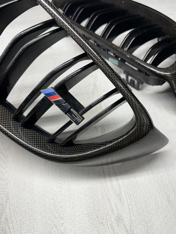 BMW 15-20 F80 F82 F83 M3 M4 Front Kidney Grilles Carbon Fiber Set