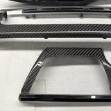 13-19 OEM BMW F06 M6 Central Console Dash Center Door Carbon Interior Trim Set