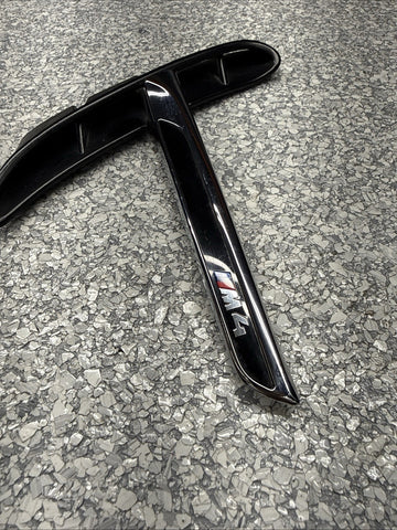 OEM BMW F82 F83 M4 Air Duct Ornamental Grille Fender Emblem Left Driver